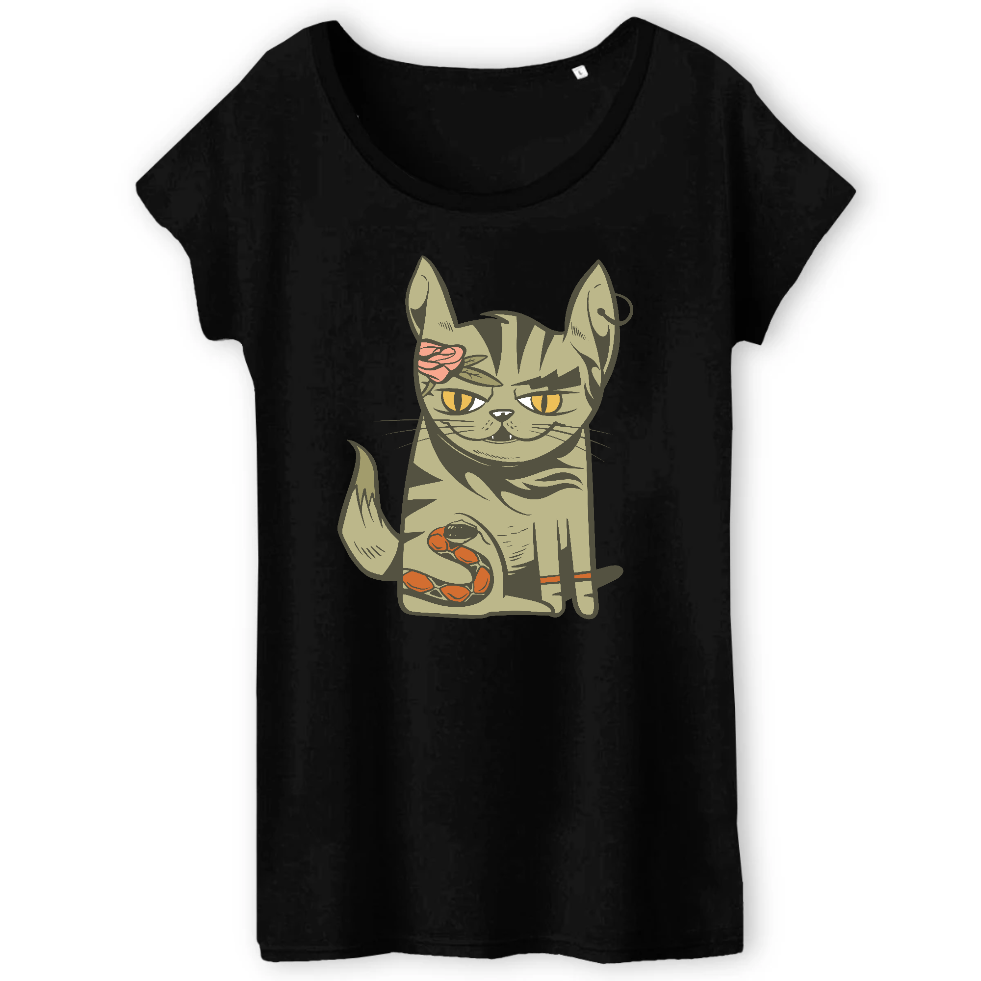 T-Shirt- BIO- CAT SASSY- Damen