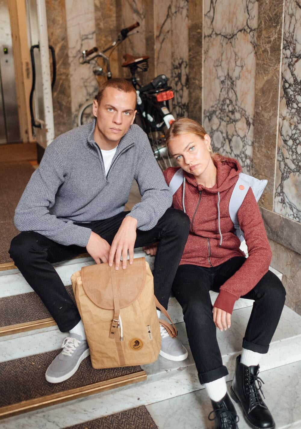 Papero Rucksack Rucksack Papier ♻ leicht, robust, wasserfest, veganes Leder nachhaltig ...