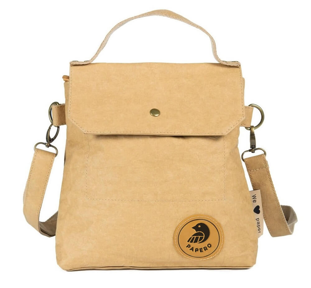 Papero Handtasche nachhaltig vegan upcycling aus Kraftpapier