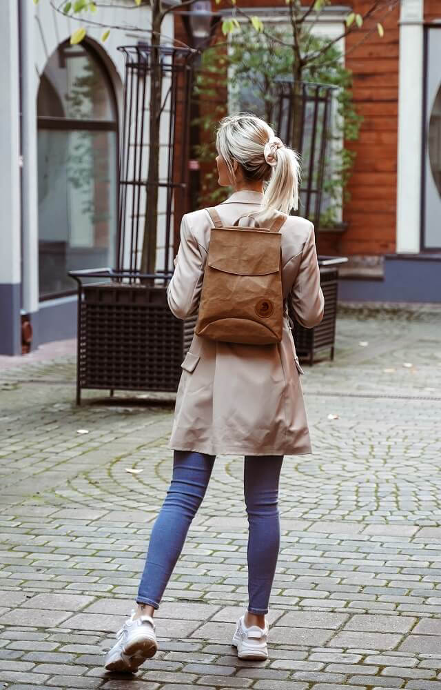 Papero Rucksack PAPERO Rucksack aus Papier 3 in 1 SALAMANDER 8L robust, wasserfest, ve ...