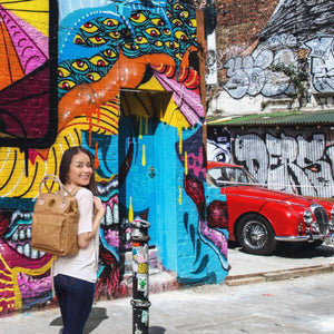 PAPERO Rucksack aus Papier LYNX 12 L Handtaschenrucksack 2 in 1, wasserfest, reißfest