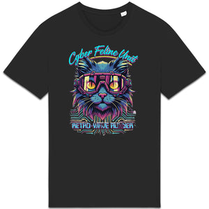 Camiseta - ORGANIC- Cyber Cat Retro - Hombre - front_1