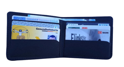 Portefeuille en papier plat en papier | Corbeau | avec protection intégrée de protection RFID et de poche de pièces de monnaie