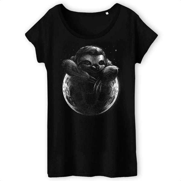 Papero T-SHIRT - BIO- Sloth sleeping the moon - Damen