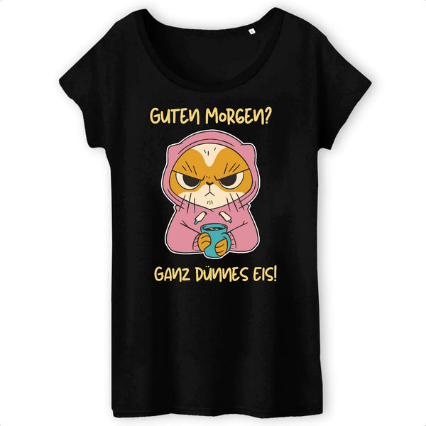 Papero T-SHIRT - BIO- Cat Guten Morgen, dünnes Eis - Damen