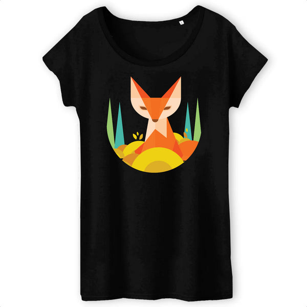 Papero T-SHIRT - BIO- Fox Geometric - Damen