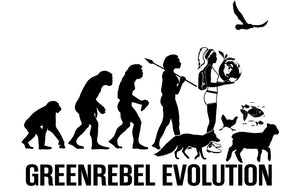 T-Shirt- BIO - Greenrebel Evolution- Es ist Zeit für die grüne Rebellion- Damen