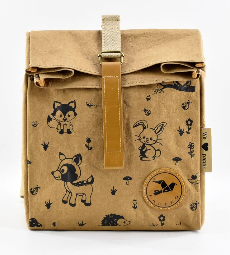 Papero Kids Rucksack aus Papier nachhaltig vegan für Fahrradtasche