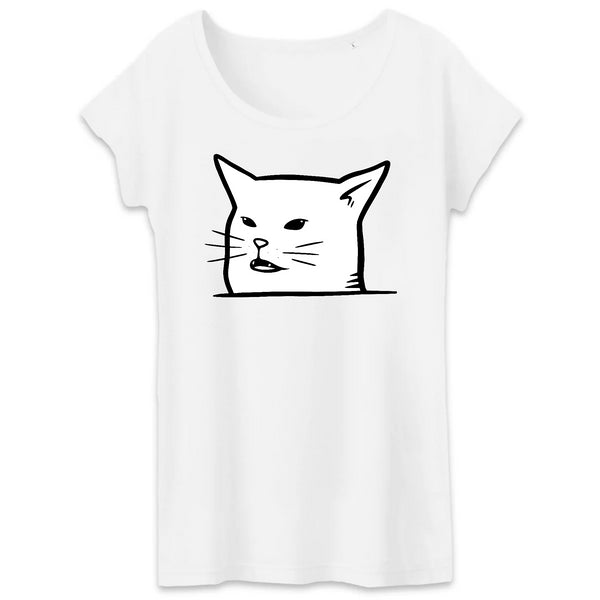 Papero T-SHIRT - BIO- White Cat - Damen