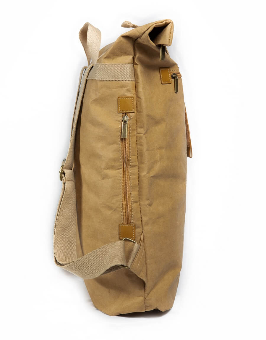 Aus Kraft Papier Rucksack robust wasserfest vegan nachhaltig fair NEU ...