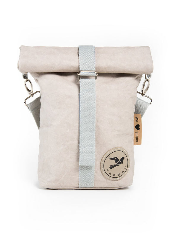 Papero PAPERO Lunchbag Handtasche aus Papier RACOON Pausenbrot vegan nachhaltig