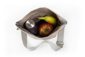 PAPERO Lunchbag Handtasche aus Papier RACOON Pausenbrot vegan nachhaltig