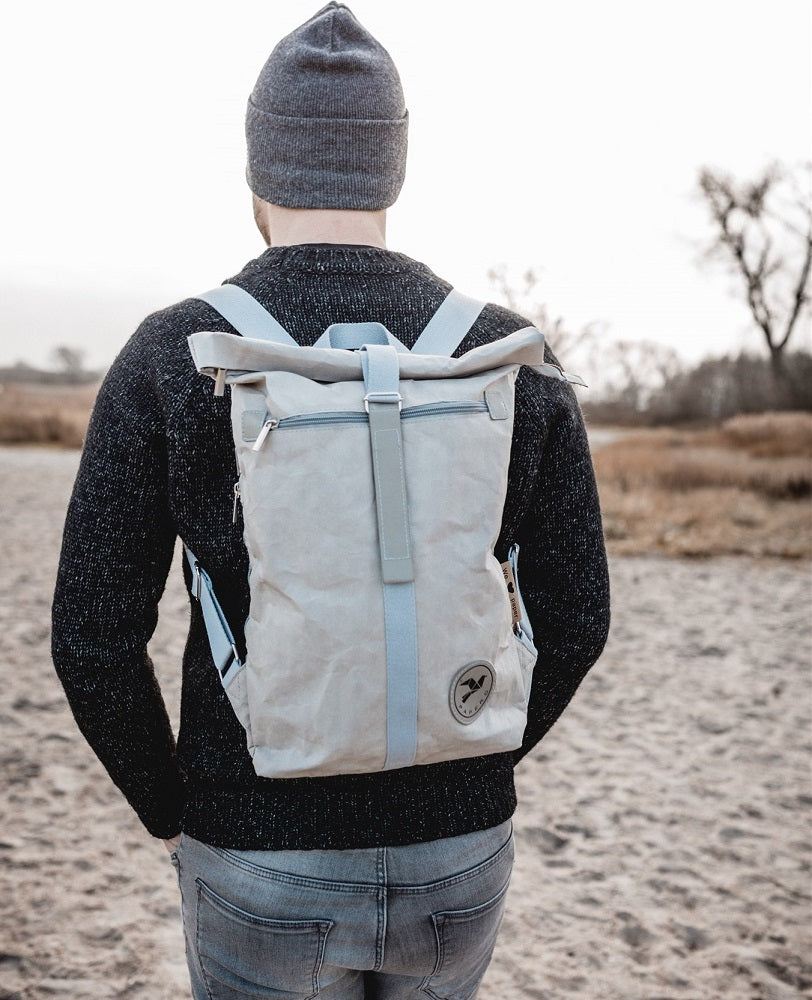 Papero Rucksack Aus Kraft Papier Rucksack robust wasserfest vegan nachhaltig fair NEU ...