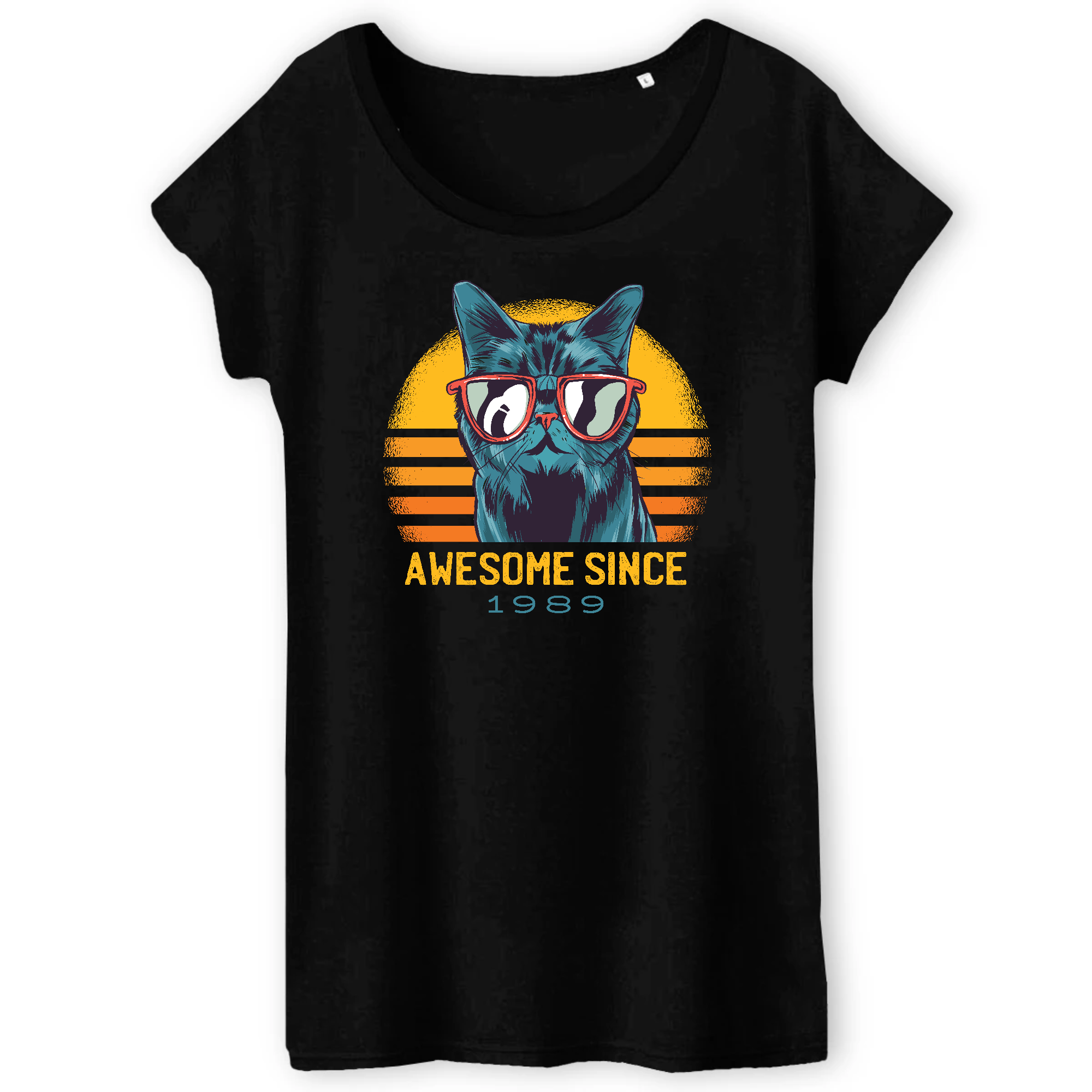 T-Shirt- BIO- AWESOME SINCE 1989- Damen
