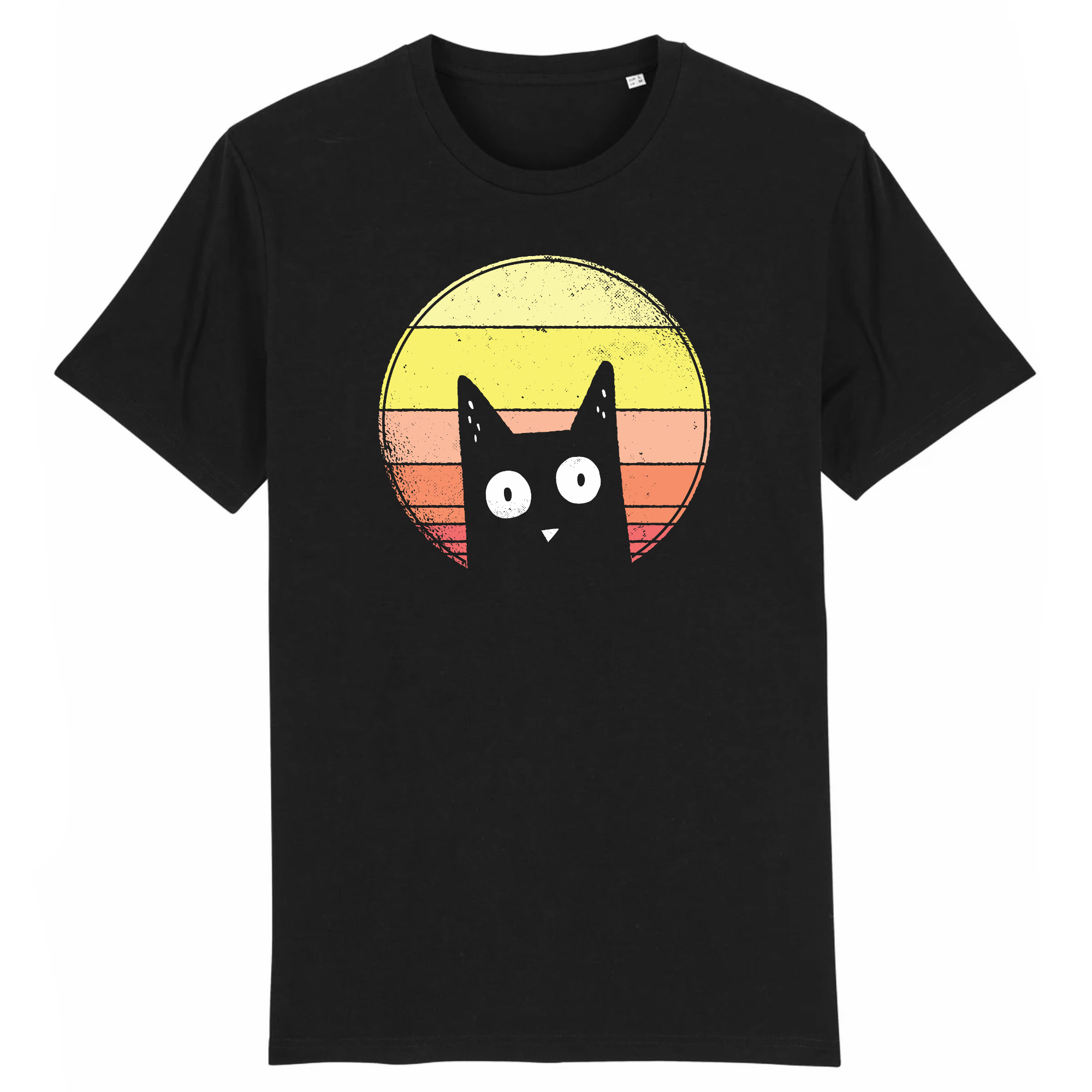 T-shirt-bio-cat vintage mannen