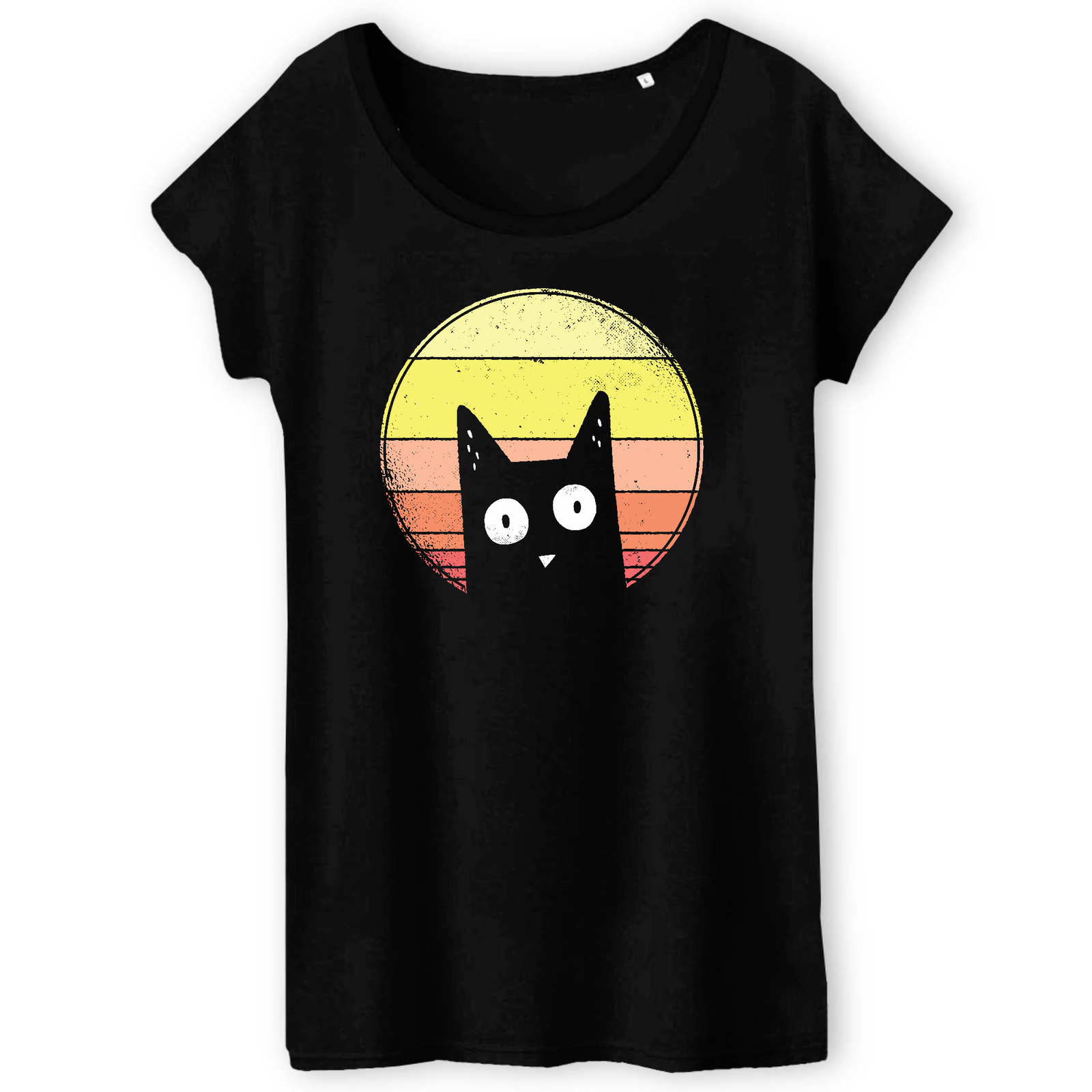 T-Shirt- BIO- CAT VINTAGE- Damen