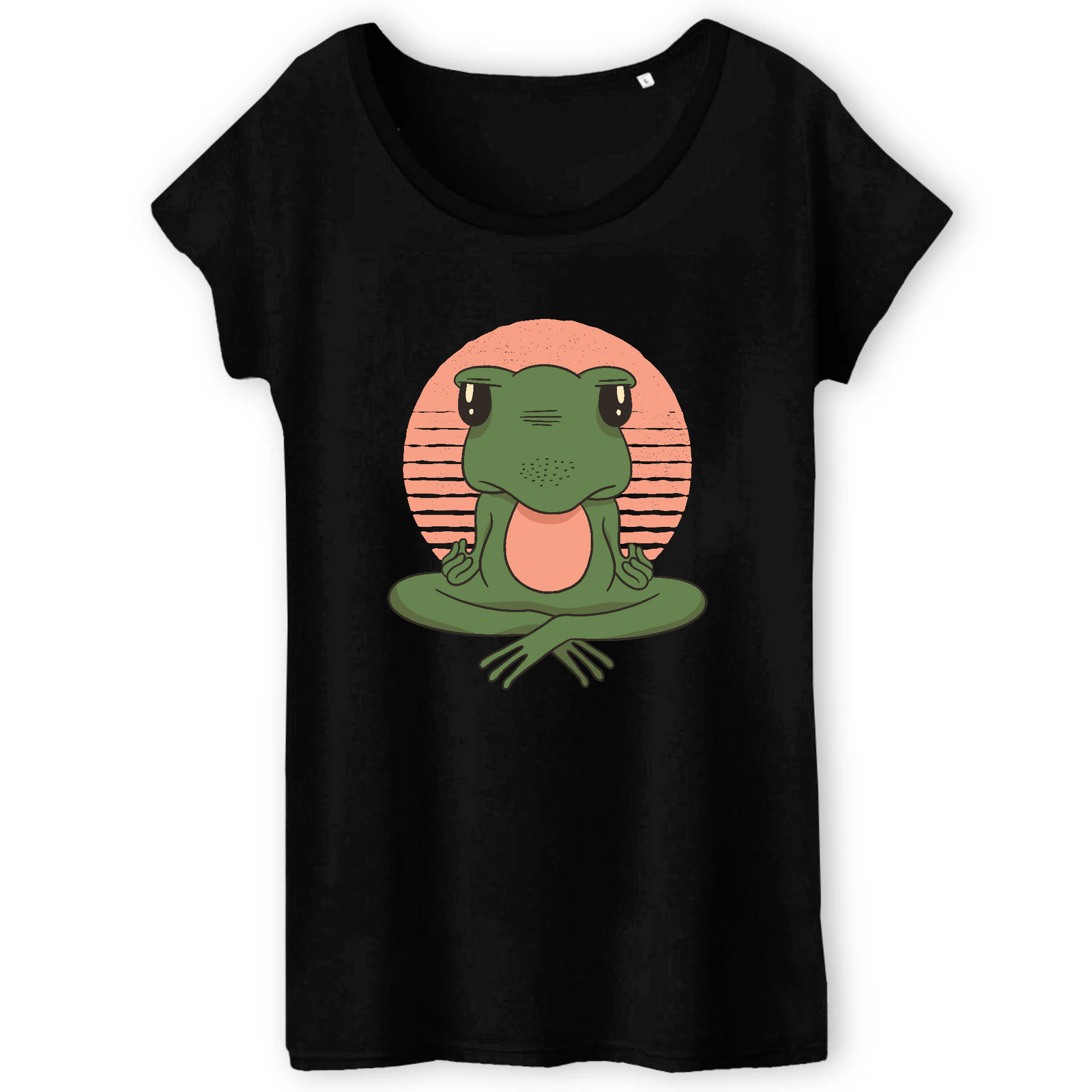 T-Shirt- BIO- FROSCH YOGA VINTAGE- Damen
