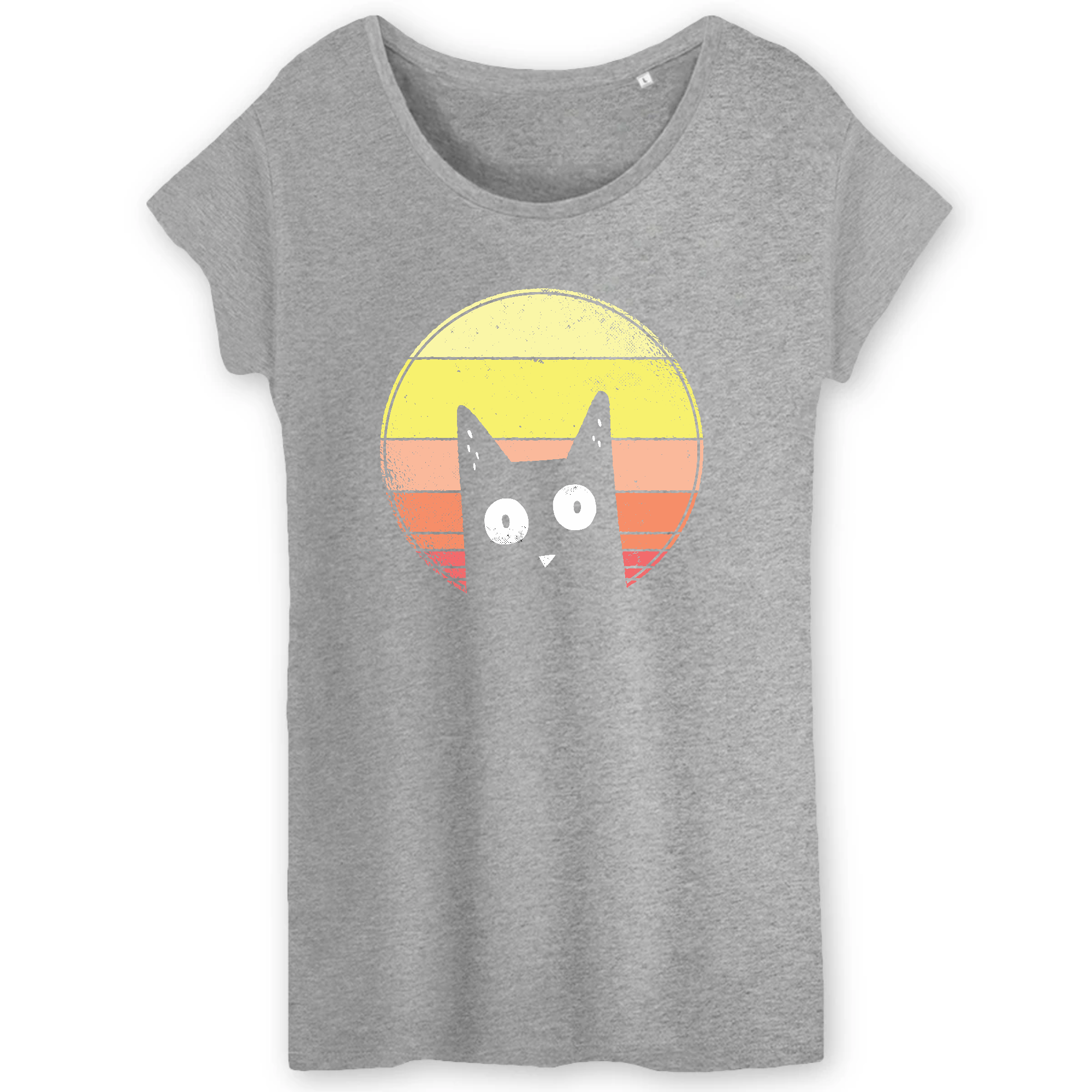 T-Shirt- BIO- CAT VINTAGE- Damen
