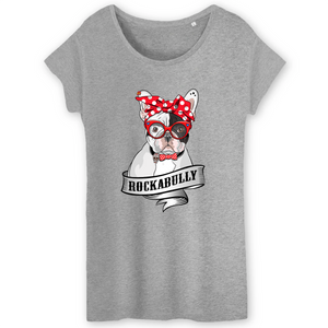 T-Shirt-BIO-FRENCH BULLY ROCKERBULLY Ladies